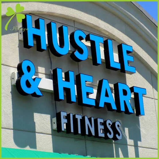 Close-up of a custom LED channel letter sign on a storefront in Orlando